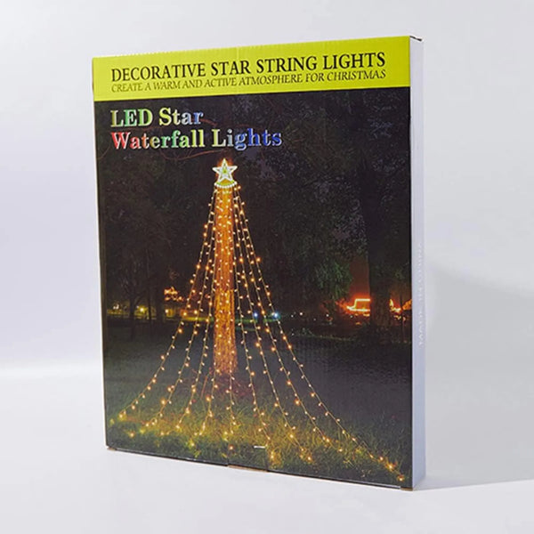 Luces De Cascada Navideña Forma De Árbol -en tu casa Chile - Santiago