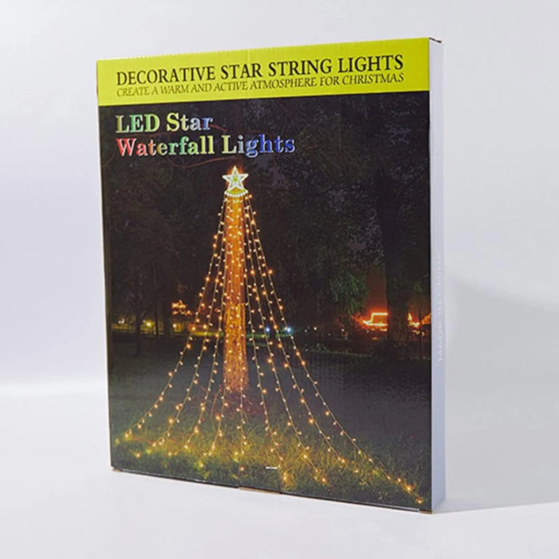 Luces De Cascada Navideña Forma De Árbol -en tu casa Chile - Santiago