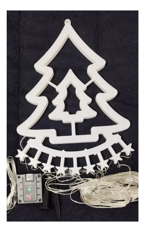 Luces De Cascada Navideña Forma De Árbol -en tu casa Chile - Santiago