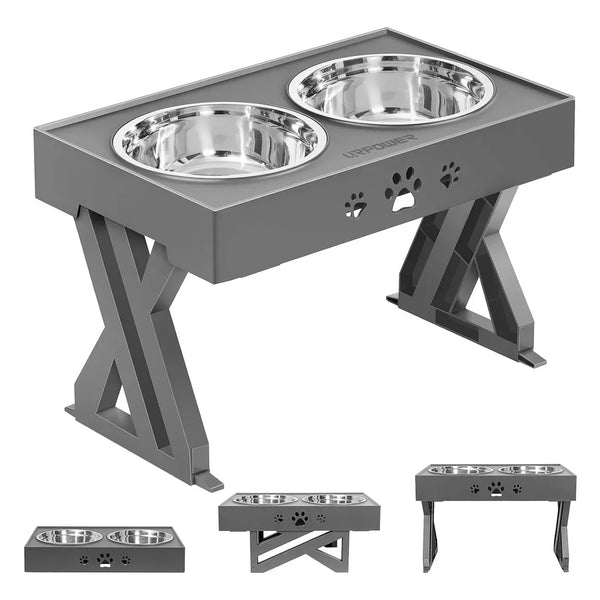 Comedero Bebedero Ajustable Para Mascota