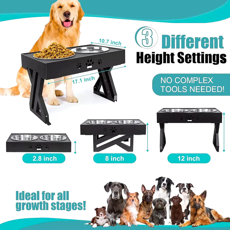 Comedero Bebedero Ajustable Para Mascota - Varietas Chile - Santiago
