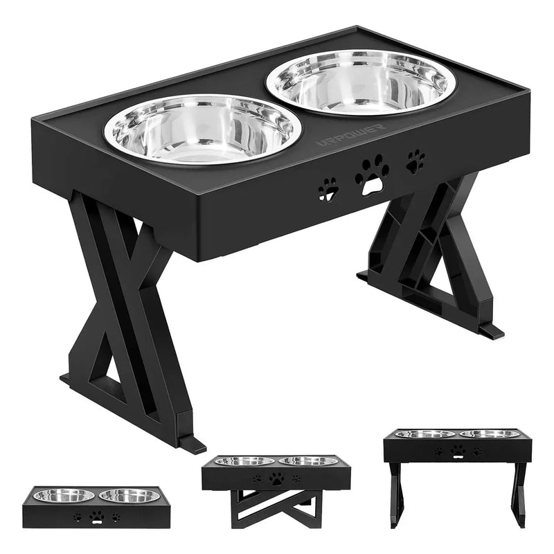 Comedero Bebedero Ajustable Para Mascota