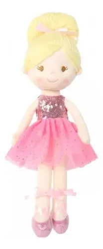 Muñeca De Trapo Bailarina Rubia 40Cm