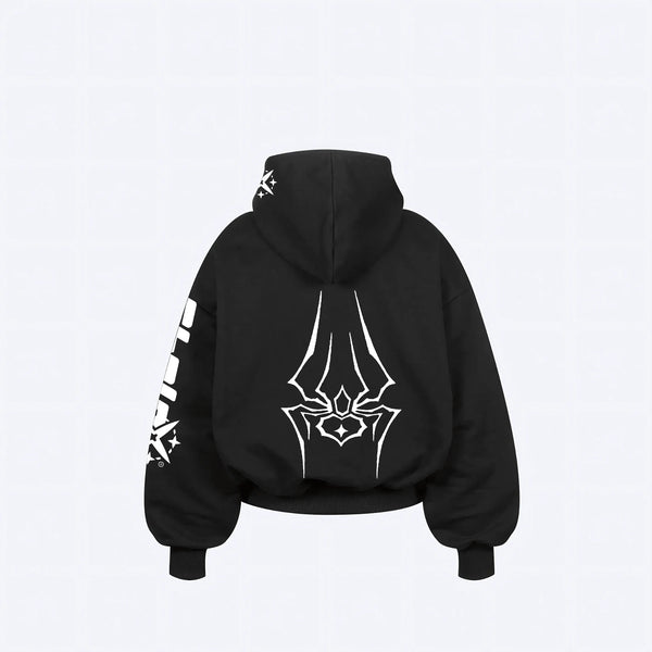 Poleron Hoodie Spider Black Shalex - Varietas Chile - Santiago