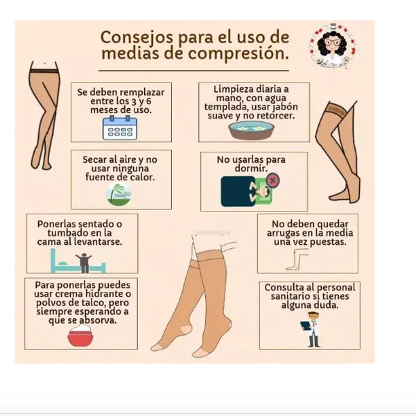 Calcetas Compresión Varices Negro L Xl