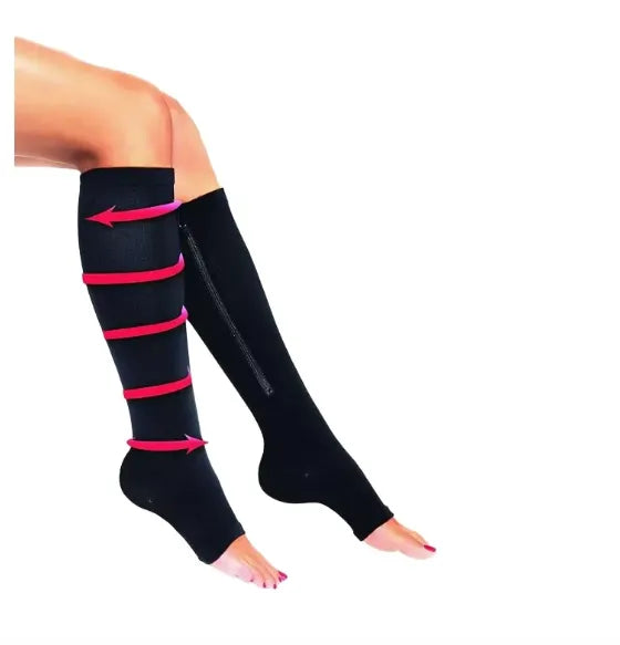 Calcetas Compresión Varices Negro L Xl