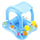 Flotador Inflable Con Techo Celeste