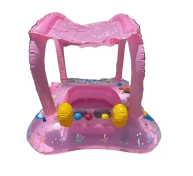 Flotador Inflable Con Techo Celeste