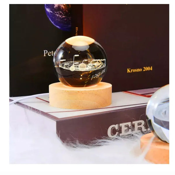 Cristal Navidad Sistema Solar Bola