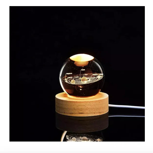 Cristal Navidad Sistema Solar Bola