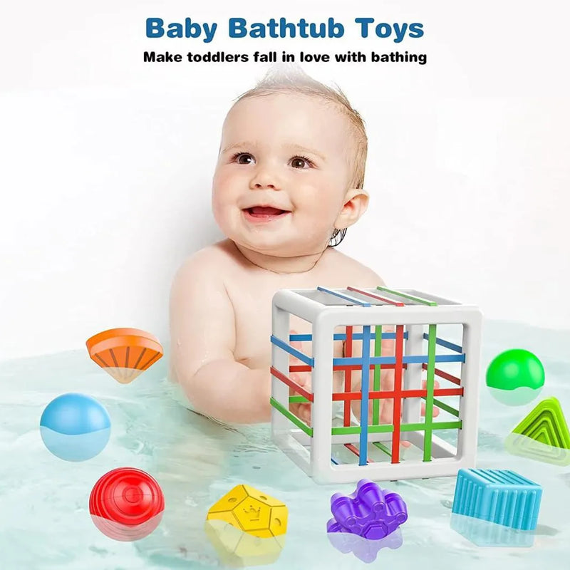 Cubo Sensorial Con Figuras Geometricas M