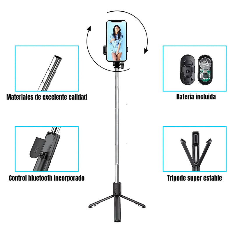 Trípode Bastón Selfie Bluetooth 3 En 1 - Varietas Chile - Santiago
