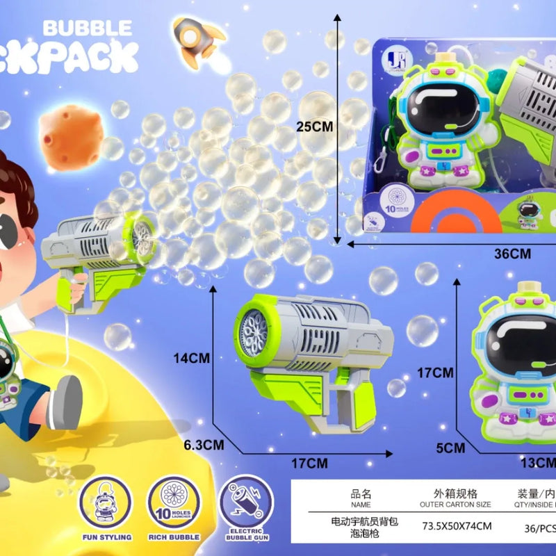 Pistola Mochila Lanza Burbuja Astronauta