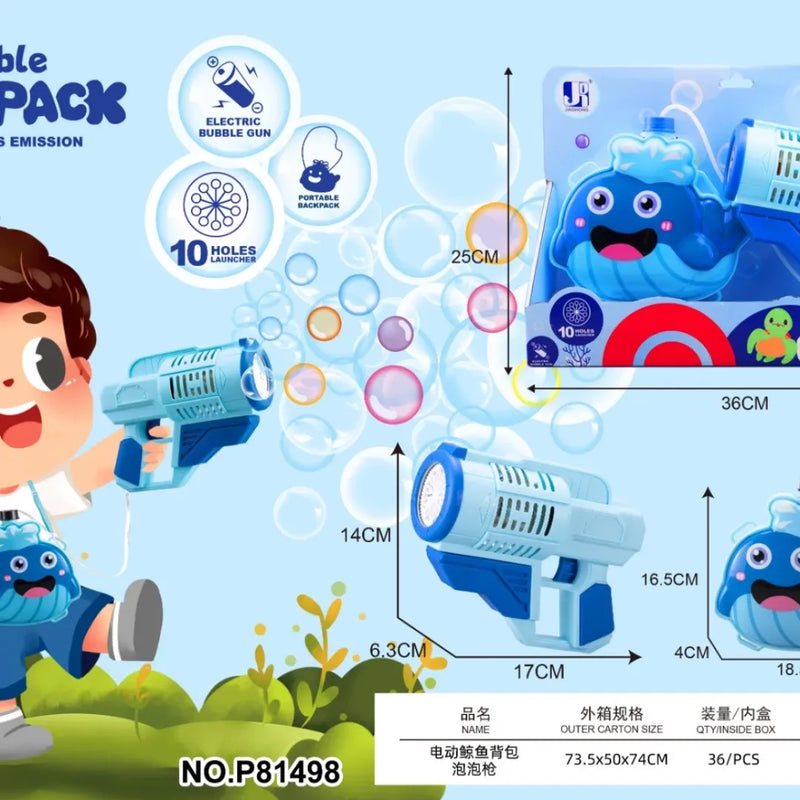 Pistola Mochila Lanza Burbuja Ballena