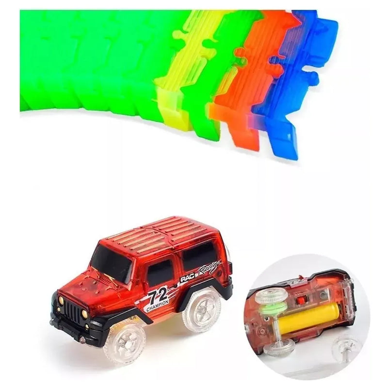 Pista De Auto Mágica Luminosa 147 Piez