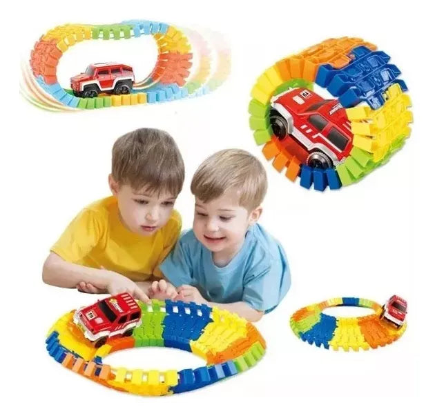 Pista De Auto Mágica Luminosa 147 Piez