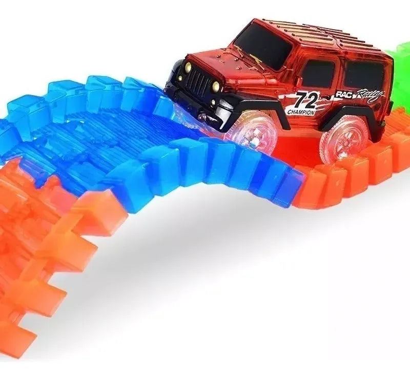 Pista De Auto Mágica Luminosa 147 Piez