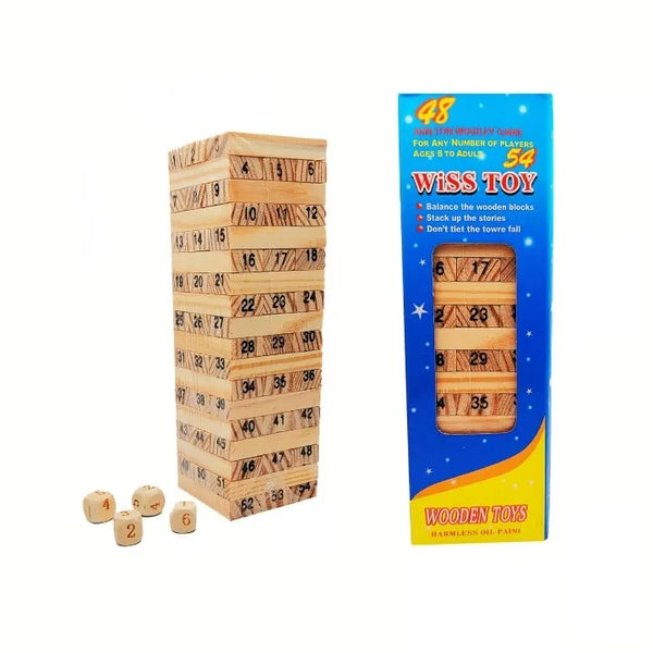 Juego Jenga Clásico 48 Piezas De Madera