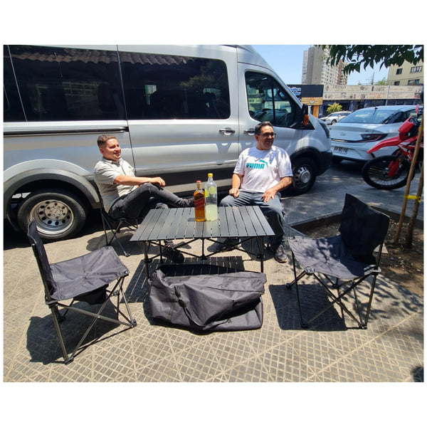Silla Y Mesa Para Camping Juego 5 Piezas