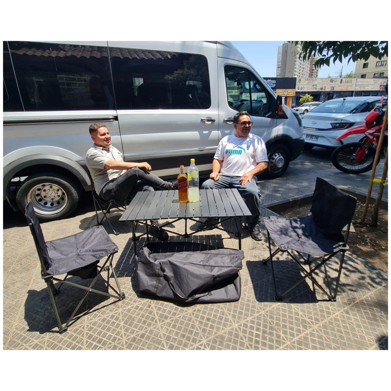 Silla Y Mesa Para Camping Juego 5 Piezas