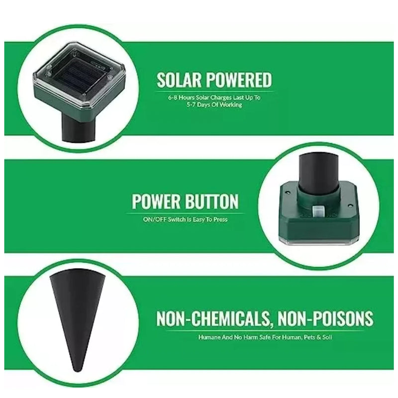 Estaca Solar Con Repelente Ratas Ratones -en tu casa Chile - Santiago