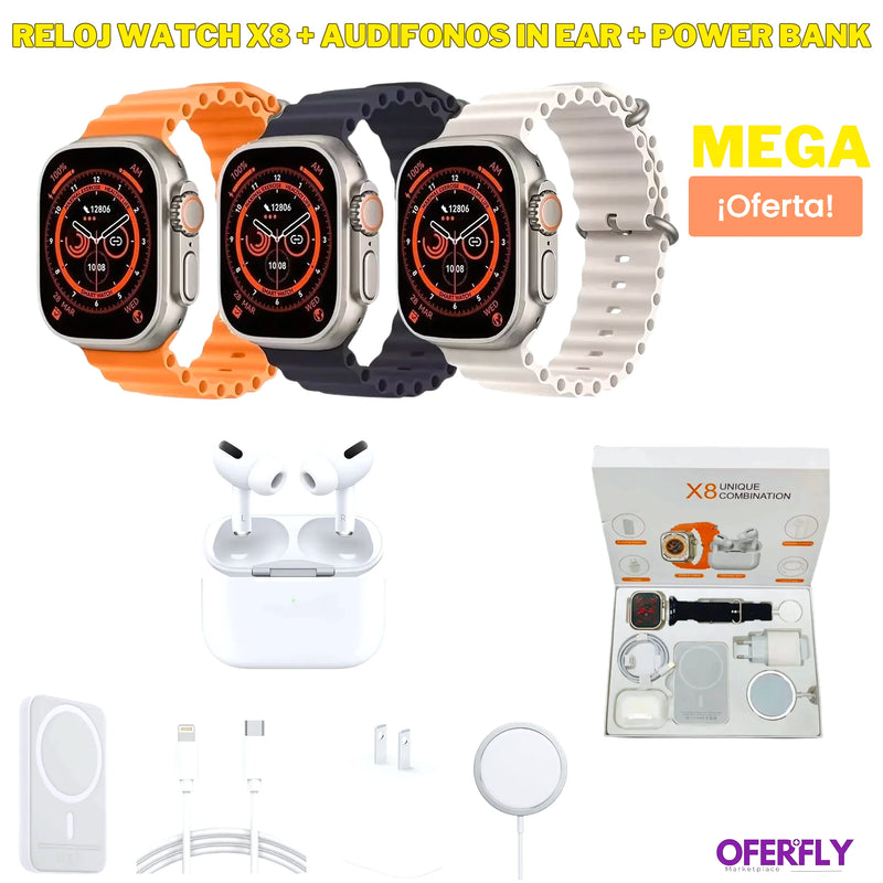 Kit Smartwatch Audífonos Power Bank - Varietas Chile - Santiago