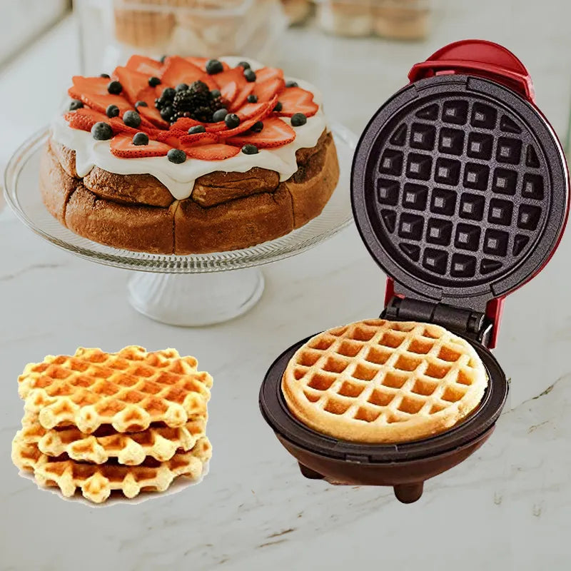 Mini Wafflera Redonda Para Reposteria