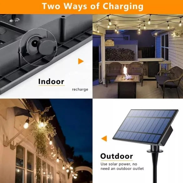 Luces Guirnalda 10Mts Solar Usbcontrol