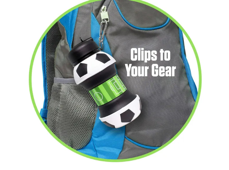 Botella De Agua Futbol Plegable