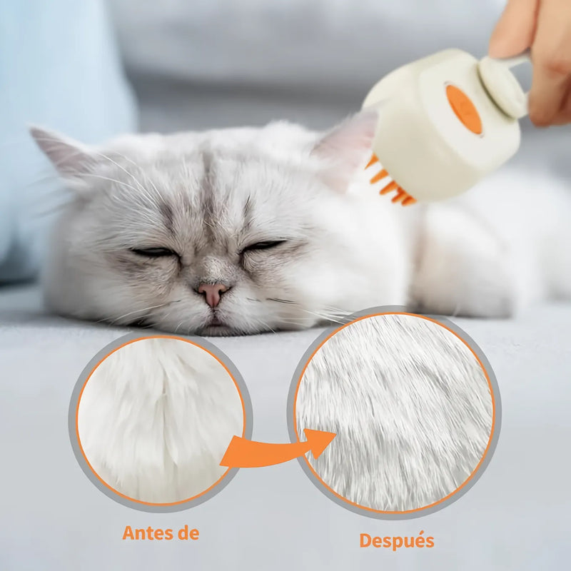 Cepillo A Vapor Mascotas 3En1 Limpieza