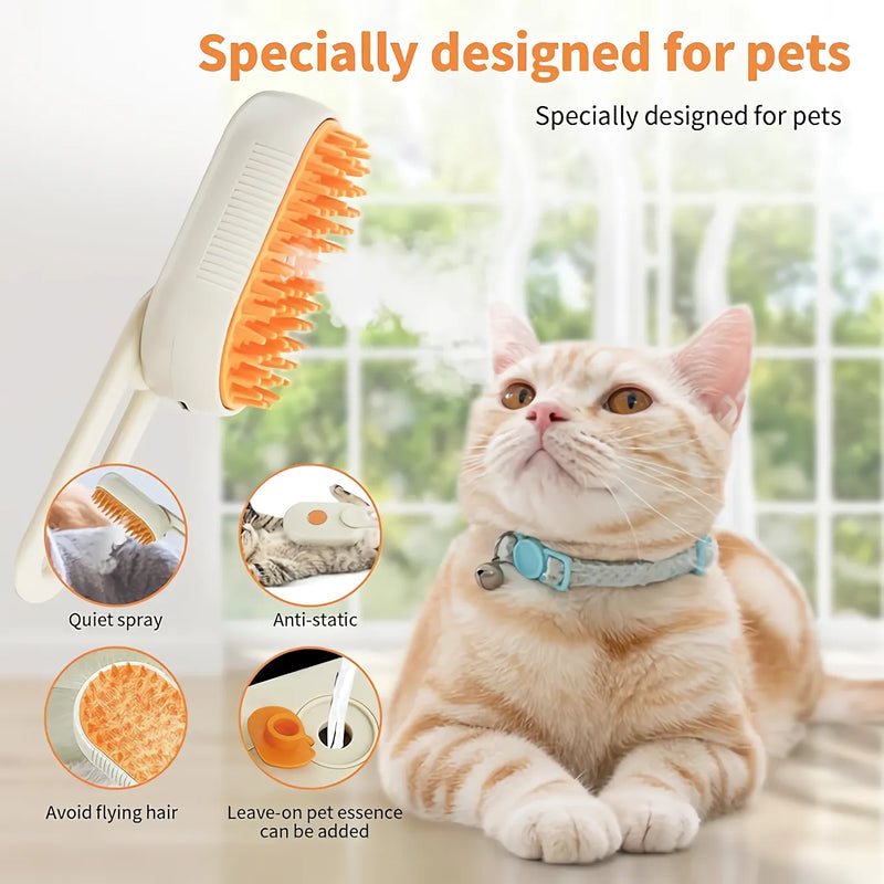 Cepillo A Vapor Mascotas 3En1 Limpieza