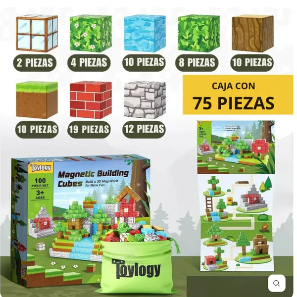Bloques Mangneticos Premium 75 Piezas