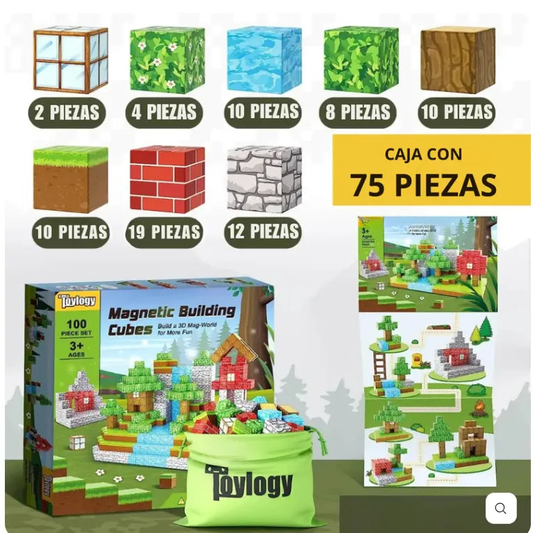Bloques Mangneticos Premium 75 Piezas