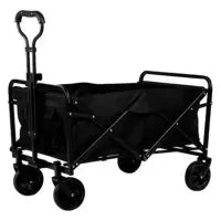 Carro Camping Plegable Negro Con 4 Rueda