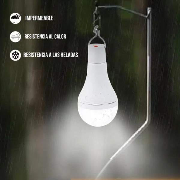 Ampolleta Led Recargable Panel Solar