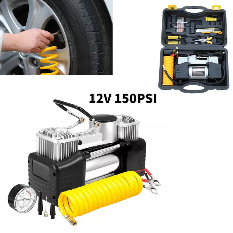 Kit Compresor De Aire Auto 12V Portátil -en tu casa Chile - Santiago