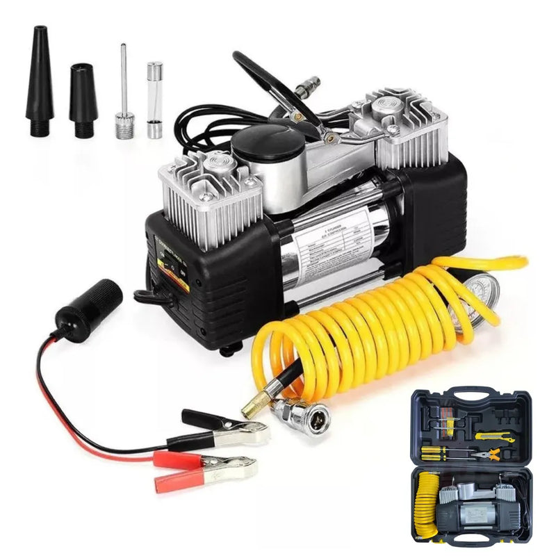 Kit Compresor De Aire Auto 12V Portátil -en tu casa Chile - Santiago