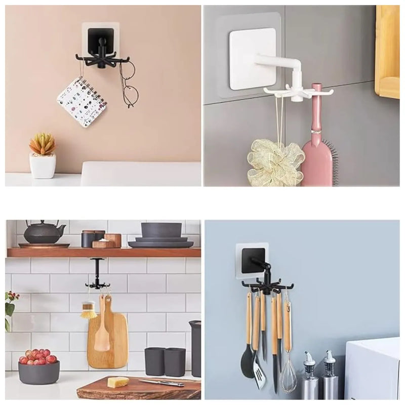 Ganchos Adhesivos Giratorios 360