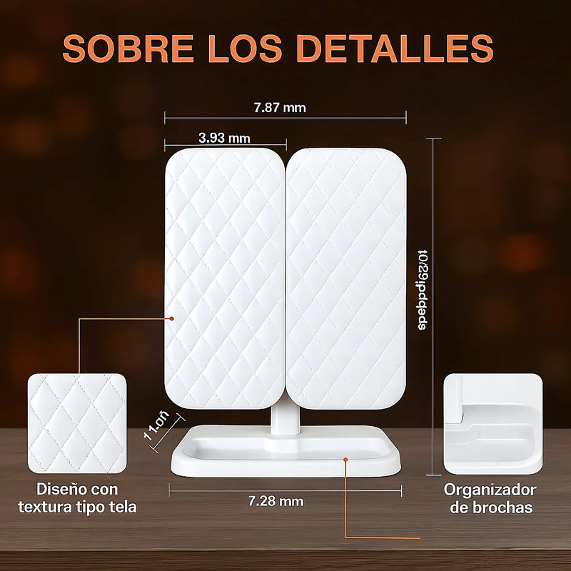 Espejo Luz Led Plegable Maquillaje - Varietas Chile - Santiago