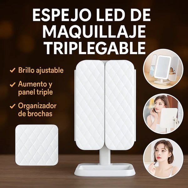 Espejo Luz Led Plegable Maquillaje - Varietas Chile - Santiago