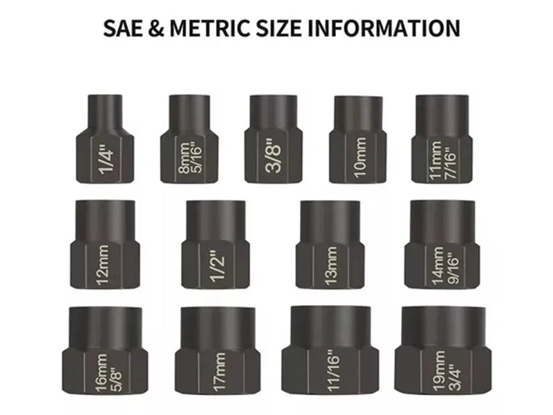 Set Dados Extractores Pernos 9 A 19Mm