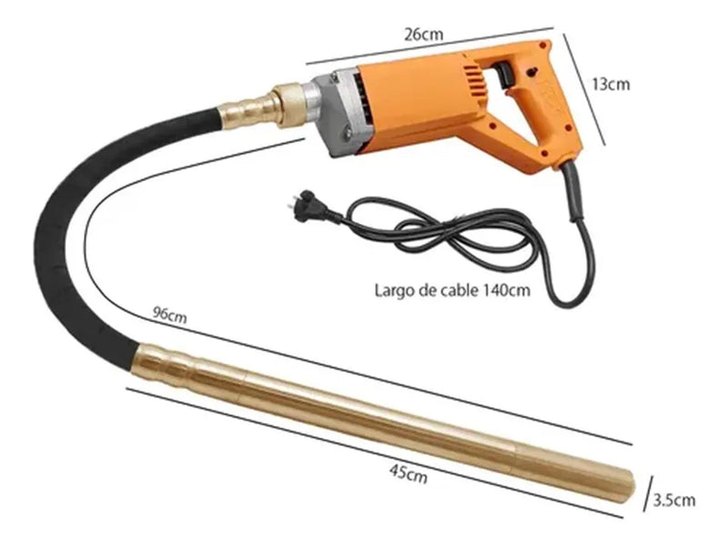 Vibrador Hormigon Cemento 800W Sonda 15