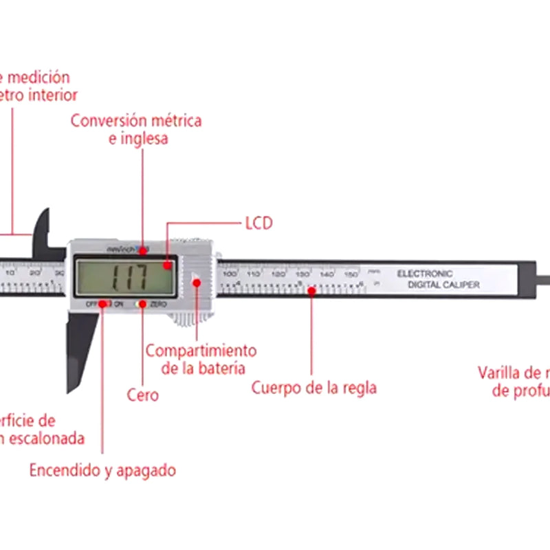 Pie De Metro Digital 0 150Mm Caliper - Varietas Chile - Santiago