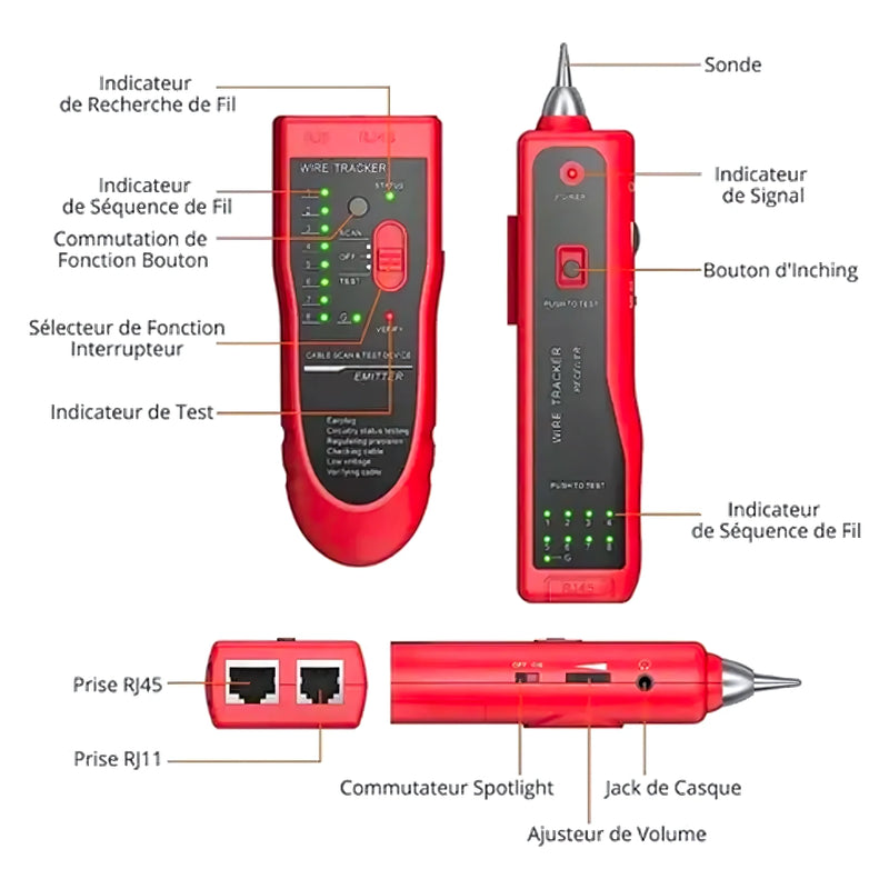 Tester Digital Crimpeadora Rj45 Cat6 - Varietas Chile - Santiago