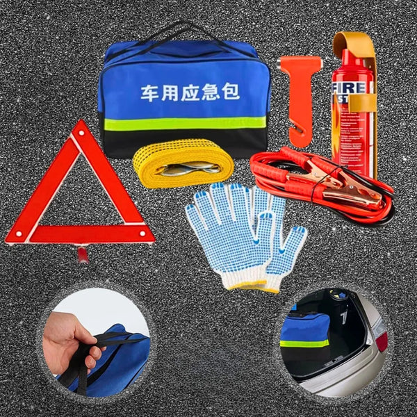 Kit Emergencia Seguridad Auto 7 Piezas