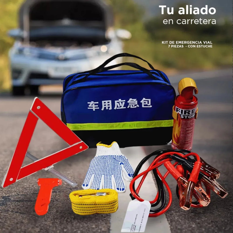 Kit Emergencia Seguridad Auto 7 Piezas