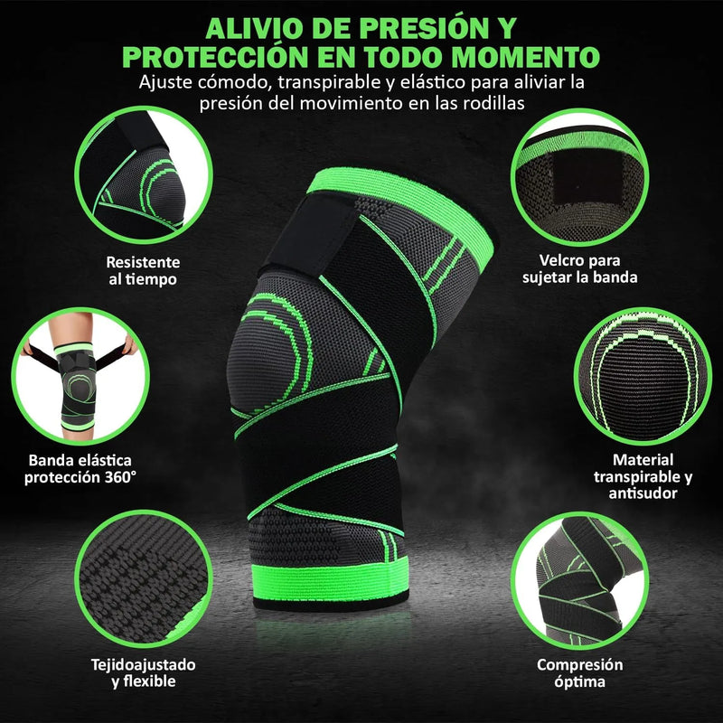 Rodillera Elastica Compresión Ajustable