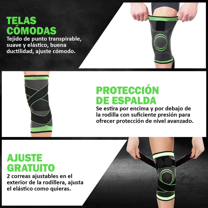 Rodillera Elastica Compresión Ajustable