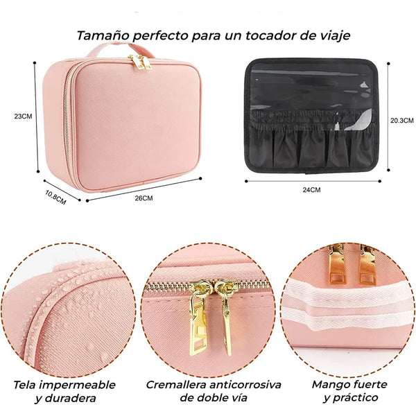 Estuche Maquillaje Portátil Con Luz Led -en tu casa Chile - Santiago