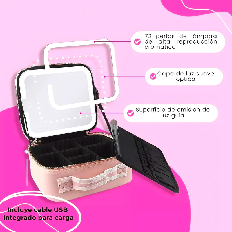 Estuche Maquillaje Portátil Con Luz Led - Varietas Chile - Santiago